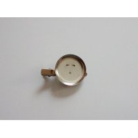 丸皿30ｍｍ　２Wayクリップブローチ　銀（マット）色
