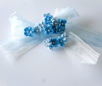 紫陽花に雫あつめて髪飾り耳飾り★★