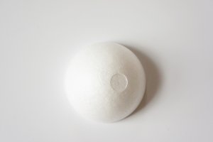 画像1: 半球　スチロールボール　４０ｍｍ　２個 (1)