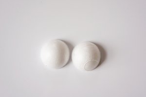 画像1: 半球　スチロールボール　２５ｍｍ　２個 (1)