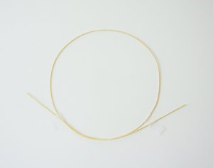 画像1: 糸巻き針金　金色 (1)