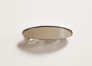 画像1: バレッタ小　銀色　楕円皿付き (1)