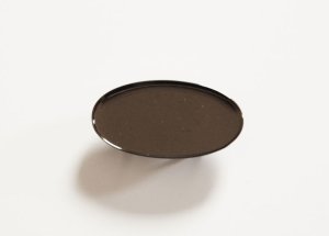 画像1: 帯留　黒色　楕円皿付き (1)